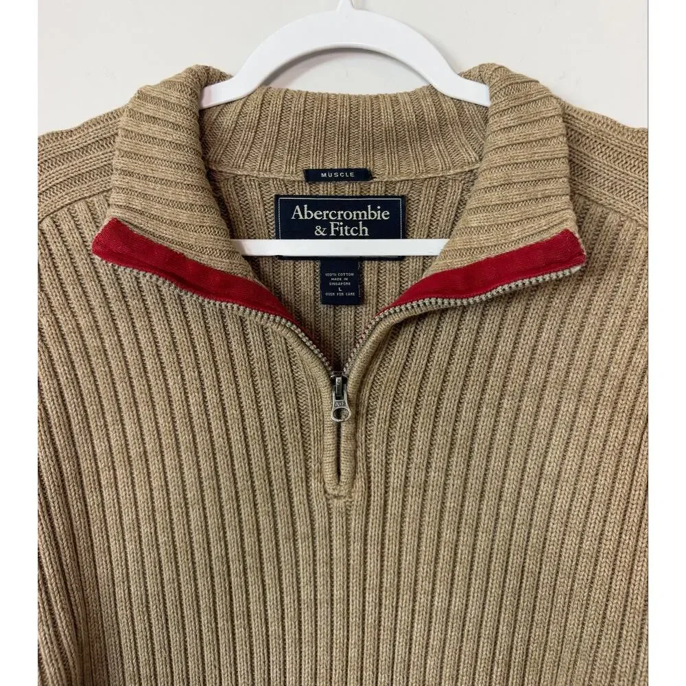 UNRL Interlock Quarter Zip Pullover Sky Blue Men’s Small Golf Performance Casual